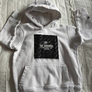 Gunner's Arsenal Football Club Youth 6/7 White Hooded Sweatshirt